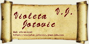 Violeta Jotović vizit kartica